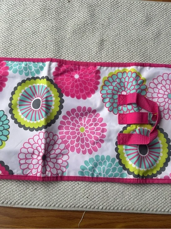 thirty-one Floral Print Tote with Hot Pink Handles and Teal Accents - Picture 9 of 9